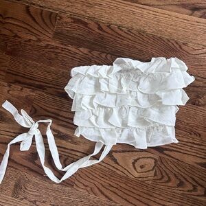 MABLE Cream Ruffled Blouse